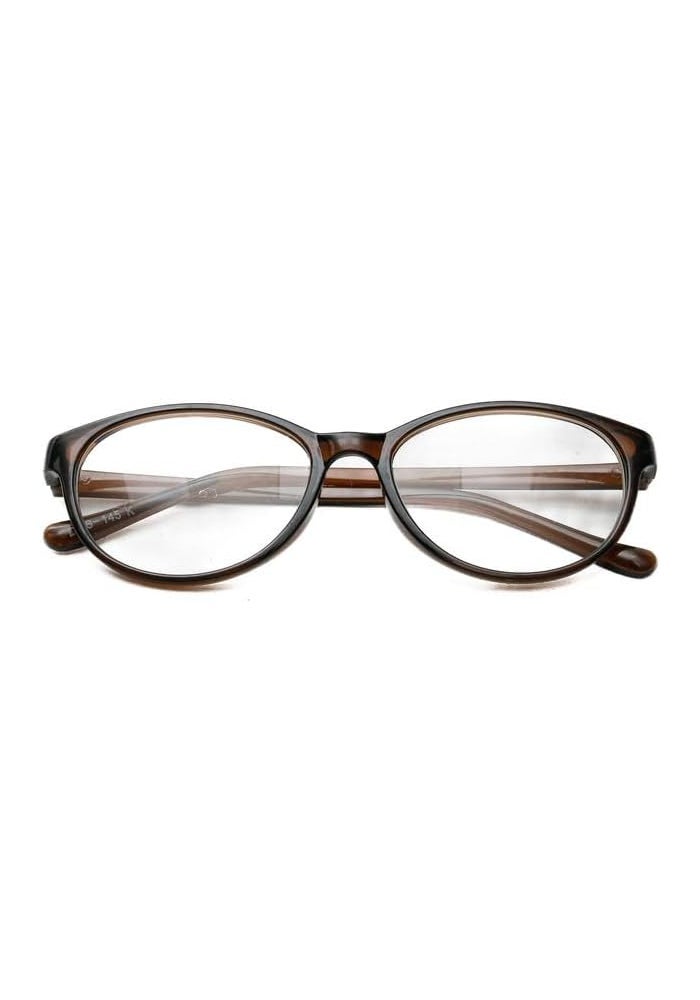 Daiso Fashion Glasses Oval Brown - Image 1